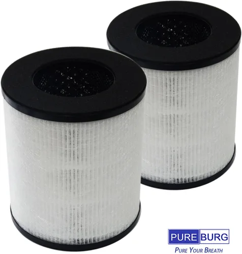 Vista 5 de PUREBURG Filtro de repuesto compatible con Tredy TD-1300, Tenergy Renair, Cool-Living CL-6070A, purificador de aire BEABA HEPA, carbón activado HEPA