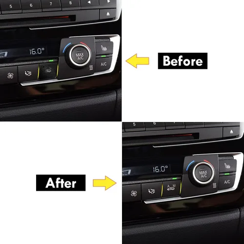 Vista 2 de Moonlinks Reemplazo de botón de ciclo interno F30, tapa protectora de botón de recirculación de aire compatible con BMW Serie 1 F20/F21, 2 Series