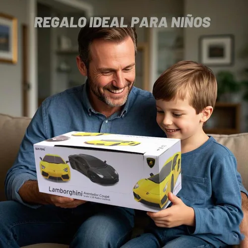 Vista 8 de Lamborghini - Coche de control remoto con licencia para niños, negro mate