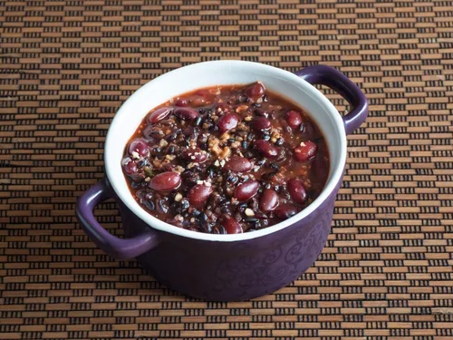 Vista 5 de Frijoles pequeños orgánicos de chile rojo, 1 libra, sin OMG, kosher, vegano, seco, crudo, germinable, no irradiado, vegano, a granel, producto