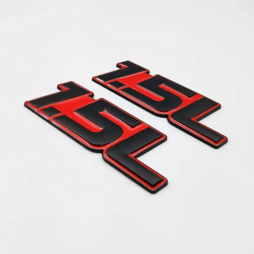 Vista 5 de 2 emblemas de metal con logotipo de 1.5 L de alta calidad 3D 1.5 insignias para guardabarros para puerta de automóvil, calcomanía de ala lateral