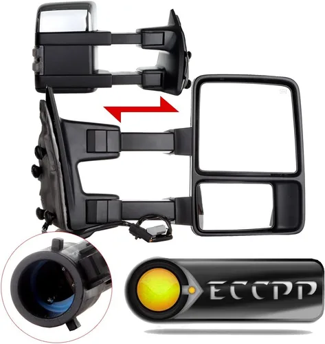 Vista 49 de Espejo Lateral del Conductor o del Pasajero Compatible con 1980-1996 Para Ford F150 1980-1996 Para Ford F250 1980-1996 Para Ford F350 Operado