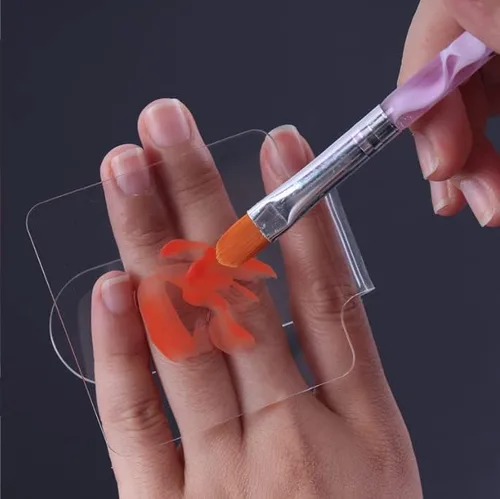 Vista 4 de Paleta de mezcla de maquillaje de mano, paleta de mano de maquillaje, paleta de manicura de uñas acrílicas, paleta de sombra de ojos, paleta