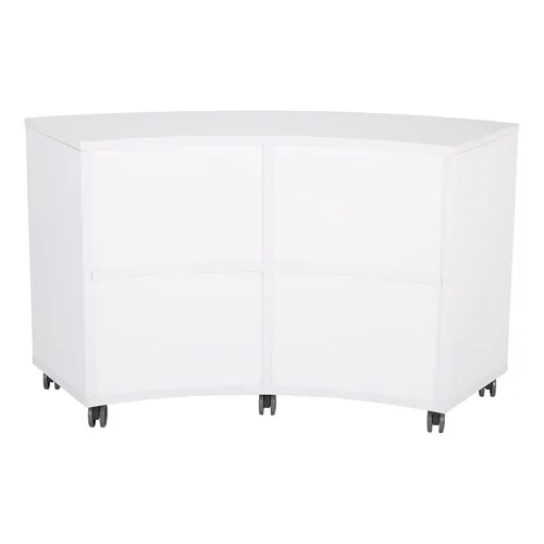 Vista 4 de Learniture Estantería móvil curva/estantería, cuatro aberturas, blanco, LNT-AVO3000WH-SO
