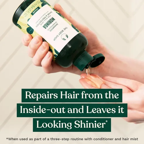 Vista 2 de The Body Shop Moringa Shine & Protection Shampoo - Para cabello opaco - Vegano - 8.4 oz