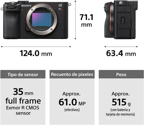 Vista 6 de Sony Alpha 7CR - Cámara híbrida de lente intercambiable de pantalla completa - Negro