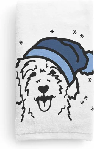 Vista 11 de Inkopious Gorro de invierno Airedale Terrier Toalla de mano decorativa - Decoración navideña para el hogar