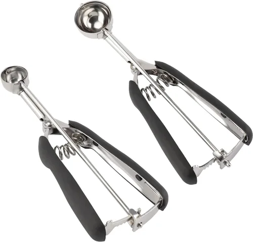 Vista 20 de Juego de Cuchara de Galletas 1 Cucharada, Tamaño #60 Cuchara de Masa de Galletas para Hornear, Cuchara de Helado de 15 ml/0.5 oz, Cuchara