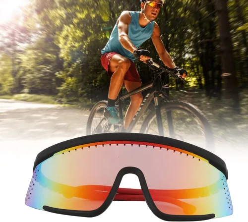 Vista 6 de VGEBY Gafas de sol para bicicleta gafas de sol de ciclismo para bicicletas gafas de sol MTB Bike Can Mount Myopía Frame amarillo