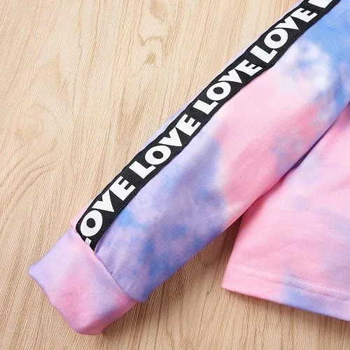 Vista 6 de Conjunto de sudadera con capucha y pantalones de manga larga para bebés y niñas pequeñas