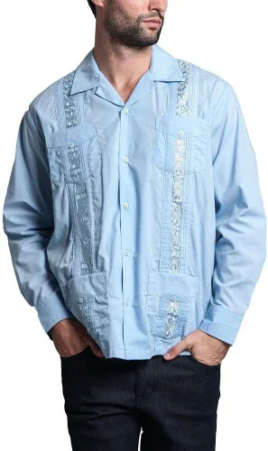 Vista 5 de G-style EE. UU. Remera playera mangas cortas de guayabera cubana para hombres