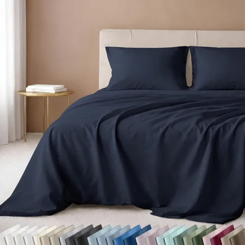 Vista 17 de California Design Den Juego de sábanas de lujo tamaño King - 100% algodón, 600 número de hilos, sábanas King de bolsillo profundo, ropa de cama