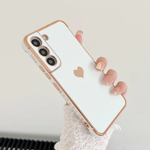 Vista 77 de phylla Funda de teléfono compatible con Samsung Galaxy A12 de 6.5 pulgadas, lindo corazón chapado en oro, elegante funda de lujo para mujer