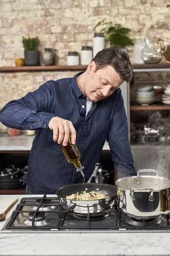 Vista 4 de Jamie Oliver by Tefal Cooks - Sartén clásica de acero inoxidable (7.9 in)