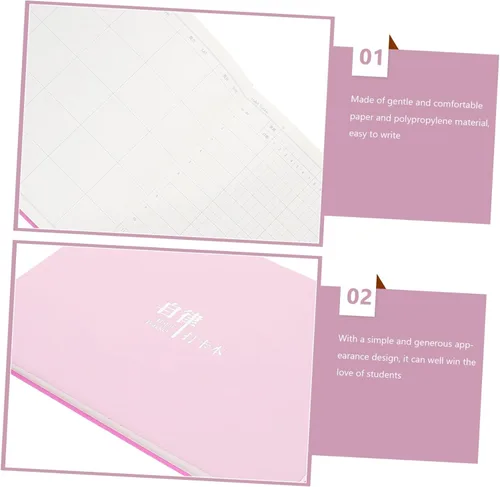 Vista 4 de NUOBESTY Planificador Bloc de notas para programar material de papel antiadherente pequeño portátil ideal para oficina Rosado
