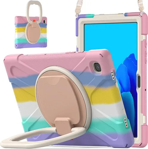 Vista 155 de 360 Rotation Case for Galaxy Tab ActivePro/Tab Active4 Pro/Active 5 Pro 10.1" Sturdy Cover Rotate Ring Stand Shoulder Carrying Strap Hand Strap