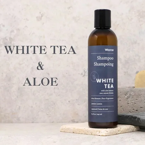 Vista 2 de Westin Champú de aloe de té blanco, champú lleno de vitaminas y antioxidantes para todo tipo de cabello, aroma a aloe de té blanco, 8 onzas