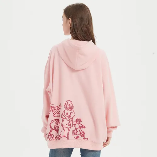 Vista 4 de Streetwear - Sudadera con capucha de algodón con estampado de ojo de mundo