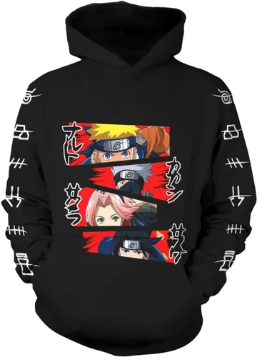 Vista 2 de EYEZER Sudadera con capucha de anime 3D para cosplay, sudadera con capucha de anime japonés