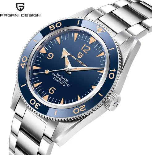 Vista 2 de Mens Watches Pagani Design Watches for Men Automatic Business Mens Watch with NH35 Movement 41MM Sapphire Glass Waterproof Wrist Watch Stainless