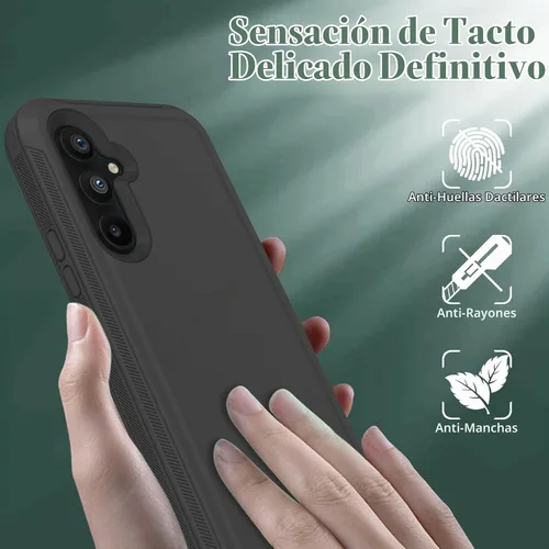 Vista 6 de Funda para teléfono Qinmay para Samsung Galaxy A54 5G con protector de pantalla HD, funda de 3 capas resistente a golpes y caídas para Galaxy A54