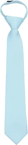 Vista 6 de Buy Your Ties Corbata de cremallera sólida extra larga para hombre Aguamarina