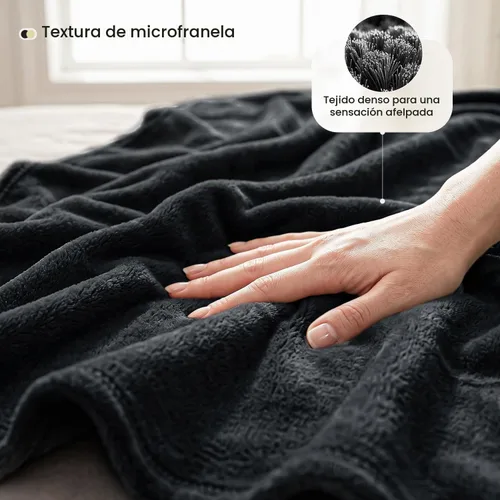Vista 5 de Utopia Bedding Manta de forro polar negro, tamaño individual, ligera, mullida, suave, antiestática de microfibra (60 x 80 pulgadas)