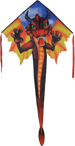 Vista 5 de Premier Kites Large Easy Flyer Mythical Creatures Kite Complete Set –Easy to Fly Single Line Kite w/ 300 ft Flying Line Included, Durable Multicolor