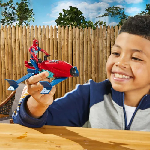 Vista 10 de Marvel Epic Hero Series Web Splashers Spider-Man Hydro Jet Blast, figura de acción de 4 pulgadas y juego de vehículos, juguetes de superhéroes