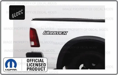 Vista 2 de Adhesivo gráfico Warlock Bedside para Dodge Ram (juego de 2) negro brillante - CB SD3W0