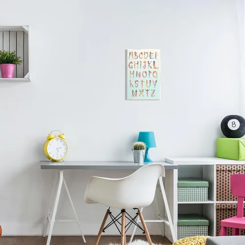 Vista 3 de Stupell Industries Placa de pared con letras del alfabeto de sirena por Joylark Studio