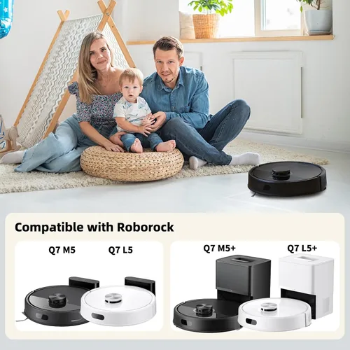 Vista 2 de Piezas de repuesto para aspiradora robot Roborock Q7 M5/M5+, Q7 L5/L5+ Q7M5-19Pcs Kit - Negro