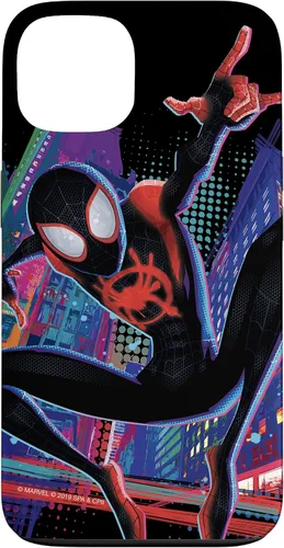 Vista 7 de Marvel Spider-Man Into The Spider-Verse Miles Morales City - Carcasa para iPhone 17