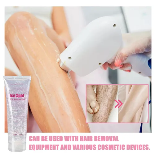 Vista 7 de 2 unidades de gel refrescante para dispositivo de depilación Lazer, crema de depilación láser suave para el hogar para mujeres y hombres, gel