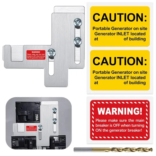 Vista 9 de LATING Generador de enclavamiento para Siemens o Murray 150 o 200 A mp Paneles con 7/8 a 1 1/4 pulgadas espaciado, azul