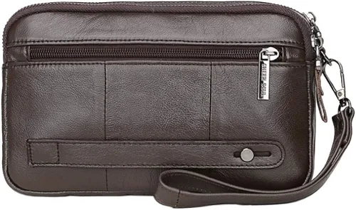 Vista 5 de KPYWZER Bolso de mano de cuero para hombre