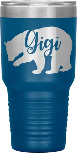 Vista 4 de Gigi Bear Tumbler - 30oz Engraved Stainless Steel Cup - Black