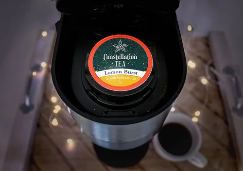 Vista 3 de Constellation Tea Cápsulas de té de hibisco de limón compatibles con cafeteras K Cup incluyendo 2.0, (Lemon Burst) 40