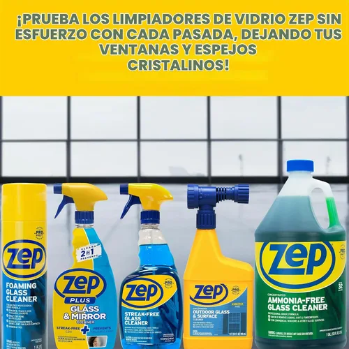 Vista 8 de Zep - Limpiador de vidrio sin rayas, 1 galón (caja de 2)
