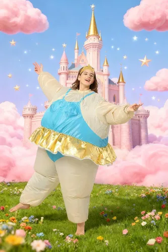 Vista 18 de Disfraz inflable de bailarina gorda para fiesta de Halloween
