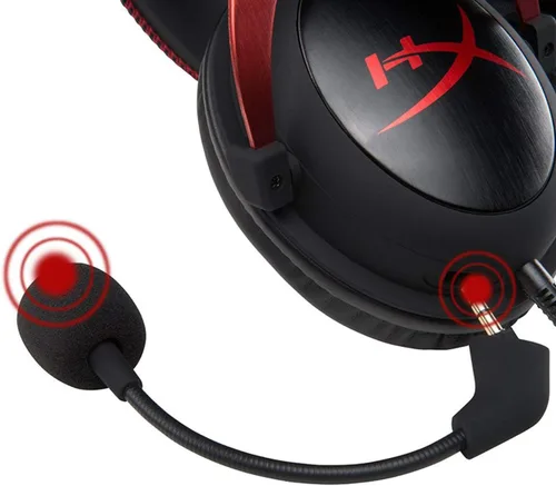 Vista 2 de HyperX Cloud II Gaming Headset para PC y PS4 y Xbox One Nintendo Switch - Rojo KHX-HSCP-RD renovado