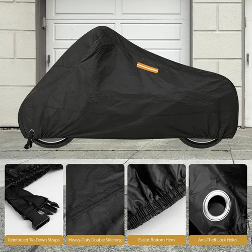 Vista 5 de 300D Motorcycle Cover Waterproof Outdoor 96.5 inch