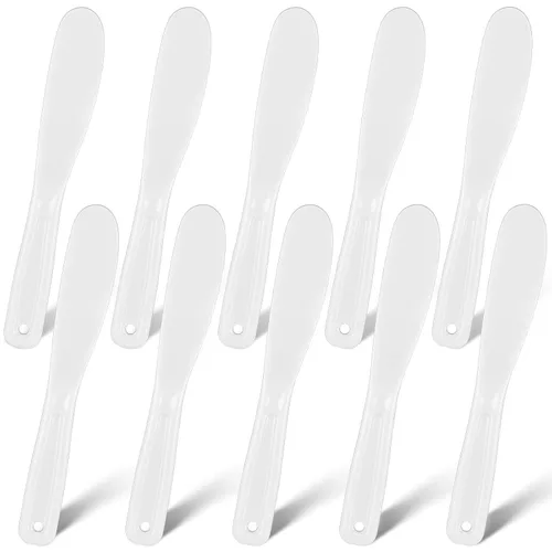 Vista 8 de 10 espátulas cosméticas de plástico, gelatina, loción para el cuidado de la piel, espátulas desechables para tratamientos faciales, aplicador