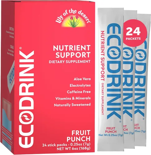 Vista 8 de Mezcla multivitamínica completa para bebidas ECODRINK sabor a arándanos y granada, paquete con 30 sobres (no incluye botella)