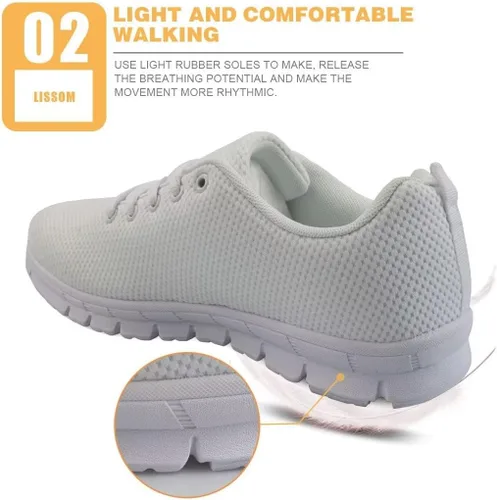 Vista 4 de HUGS IDEA Zapatos deportivos ligeros con patrón de enfermería para mujer Bandera estadounidense