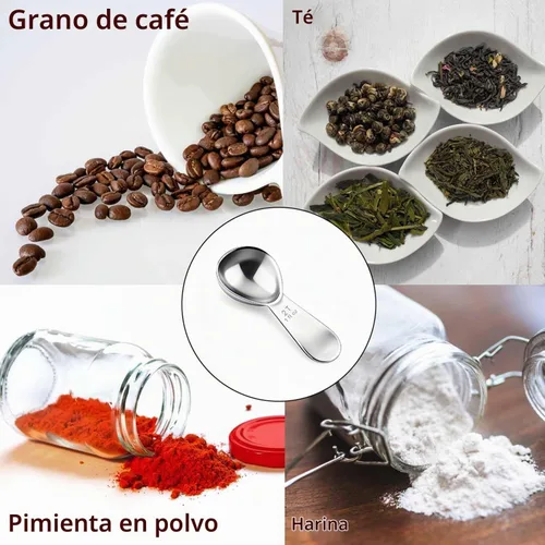 Vista 3 de Cuchara de café de acero inoxidable 18/8 de 2 cucharadas - Cuchara medidora exacta (1 fl oz)