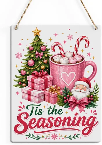 Vista 10 de Decoraciones de invierno para el hogar, decoración navideña roja para pared, decoraciones de invierno, decoración de pared de madera con árbol