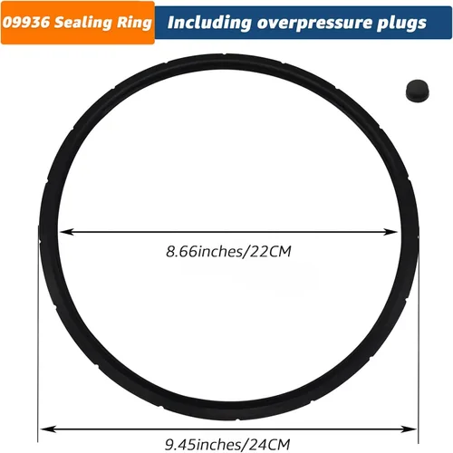Vista 3 de Anillo de sellado de olla a presión 09936 09904 y enchufe de sobrepresión compatible con olla a presión Presto 2PCS