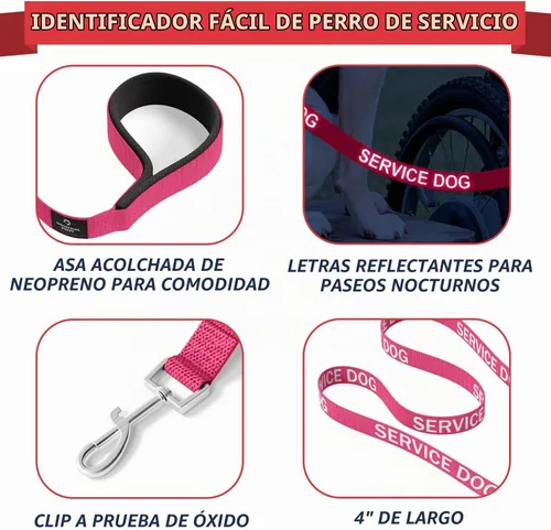 Vista 7 de Set de arnés del perro y correa combinada, disponible en 7 tamaños de extra chico a extra grande, chaleco características remiendo reflexivo y Hot
