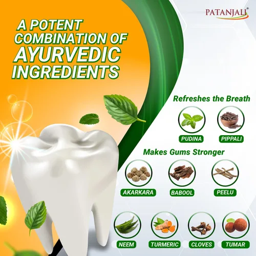 Vista 3 de Patanjali Dant Kanti Crema Dental 3.53 oz